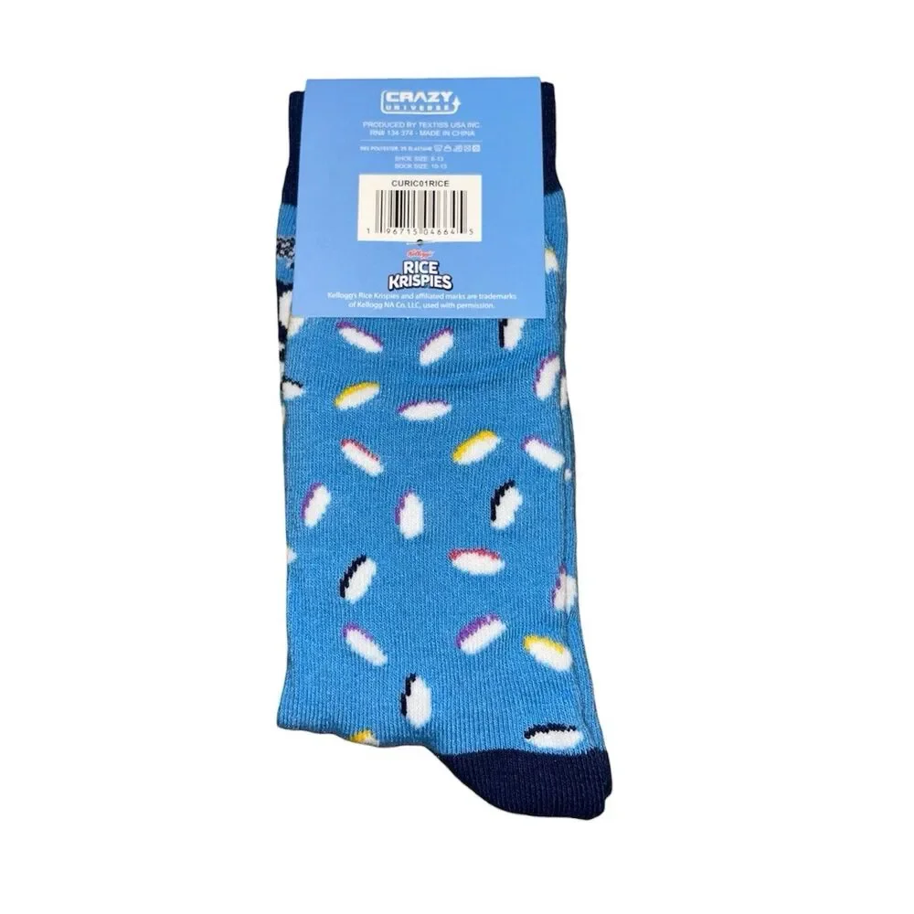 4x Rice Krispies Novelty Crew Socks Adult Set Size 6-13